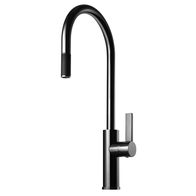 KÖKSBLANDARE ARM185 UTDRAGBAR PIP BLACK CHROME | Beijerbygg Byggmaterial KÖKSBLANDARE ARM185 UTDRAGBAR PIP BLACK CHROME | Beijerbygg Byggmaterial